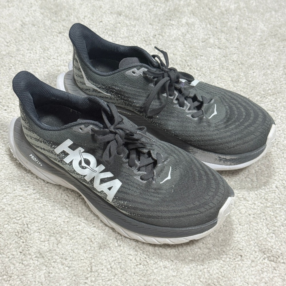 Hoka Womens 7 Mach 5 Running Shoes Black Castlerock 1127894 BCSTL Sneaker